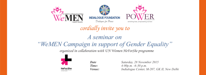 Invitation for “WeMEN Campaign in support of Gender Equality”