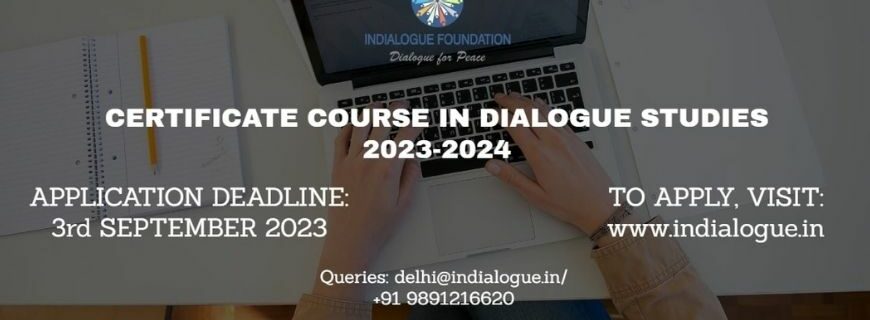 Applications Invited For The Certificate Course In Dialogue Studies 2023-2024