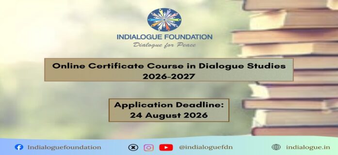Applications Invited for Certificate Course in Dialogue Studies 2026-2027